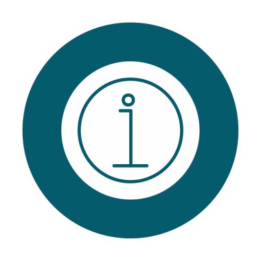 bilgi simgesi. bu daire beyaz bir arkaplanda izole edilmiş 