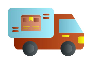 Vektör Tasarımı Teslimat Kamyonu Simgesi Biçimi