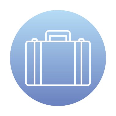 Evrak çantası vektör düz simgesi. İş durumu simgesi, bavul emojisi, vektör illüstrasyonu