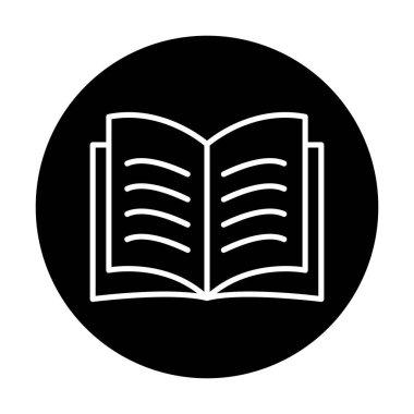 kitap düz simge vektör çizim
