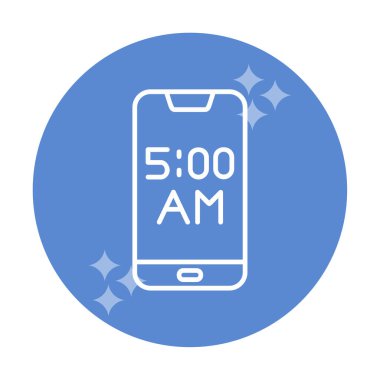 Smartphone Alarm simgesi vektör çizimi