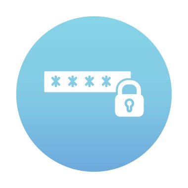 Parola web simgesi, vektör çizim