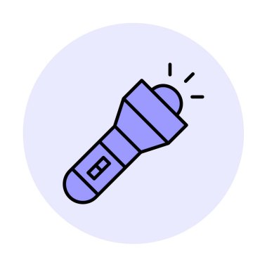 Seyahat fenerinin düz simgesi. Renkli vektör çizimi