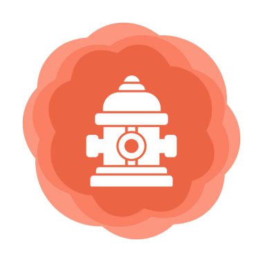 Modern yangın musluğu simgesinin vektör illüstrasyonu 