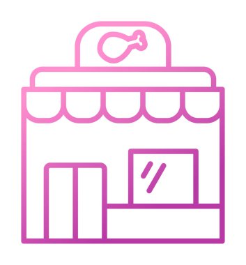 Resturant ağ simgesi, vektör illüstrasyonu