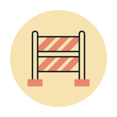 Bariyer. Web simgesi basit illüstrasyon