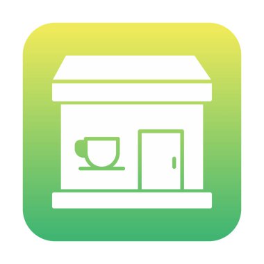 Kahve dükkanı ikonu. Basit logo