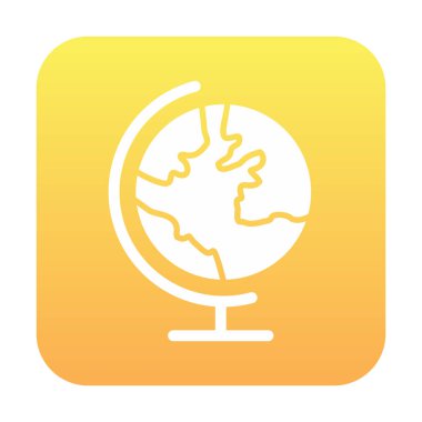 dünya simgesi, vektör illüstrasyonu basit tasarım