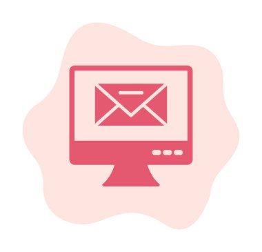 Basit e- posta simgesi, vektör illüstrasyonu