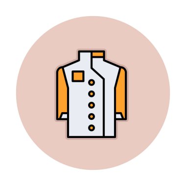 Chef Coat web simgesi, vektör illüstrasyonu