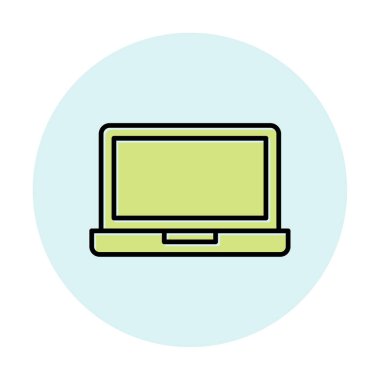 Dizüstü bilgisayar simgesi vektör çizimi