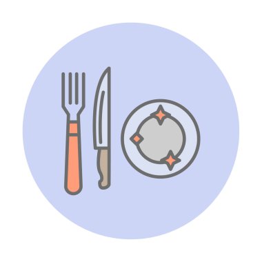 Çatal bıçak ağı simgesi, vektör illüstrasyonu