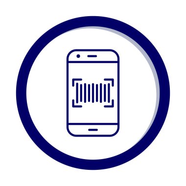 telefon tarama simgesi vektör çizimi