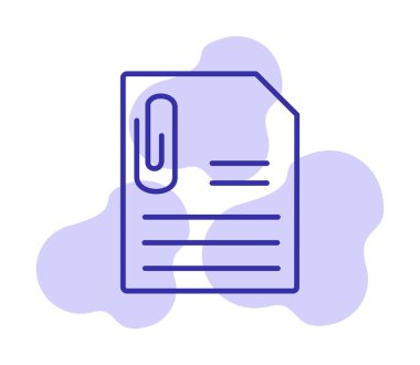 CV belgesi. Web simgesi basit illüstrasyon