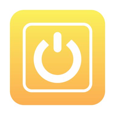 Güç düğmesi simgesi. İnce çizgi çizimi. vektör simgesi beyazda izole edildi