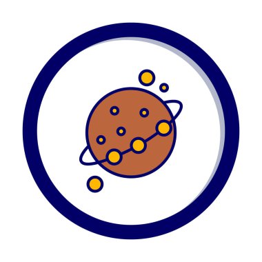 Gezegenler simgesi, vektör illüstrasyonu