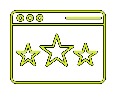 Web sayfası Geri bildirim simgesi, vektör illüstrasyonu