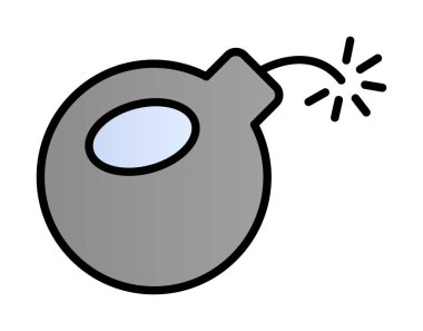 Bomba yassı ikon. vektör renk çizimi