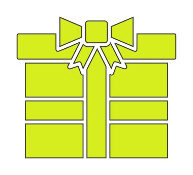 hediye kutusu simgesi, vektör illüstrasyonu  