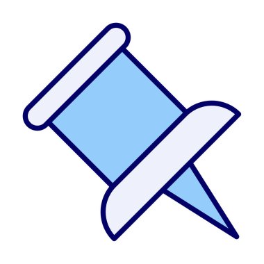 İğne simgesine bas. vektör illüstrasyonu