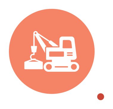 Yapı vinç simgesi, vektör illüstrasyon tasarımı