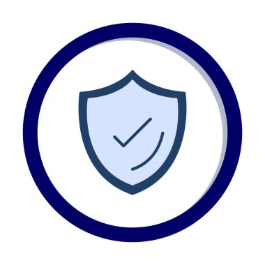 Basit kalkan simgesi vektör çizimi