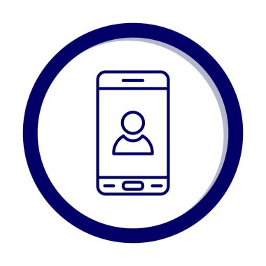 Mobil Kullanıcı simgesi vektör çizimi