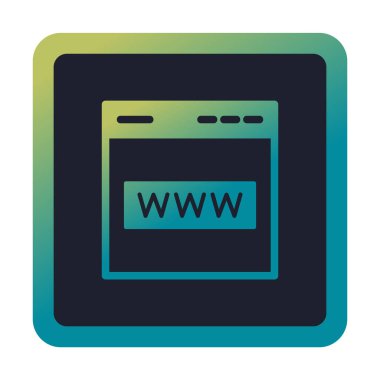 Basit web sitesi arayüzü simgesi, vektör illüstrasyonu