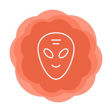 Sevimli uzaylı karakter Vektör illüstrasyonu