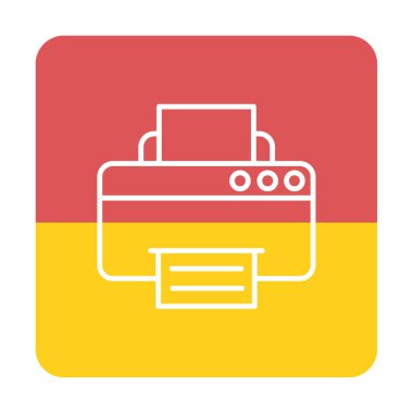 yazıcı simgesi web basit illüstrasyon