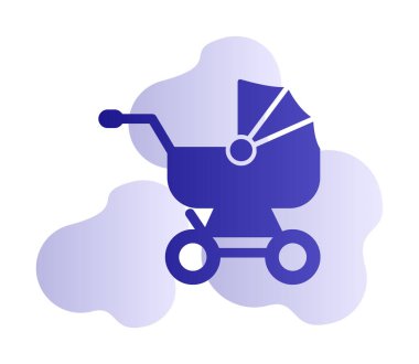 bebek arabası kutsal kişilerin resmi, vektör çizim 