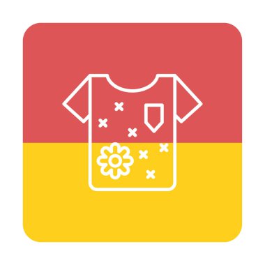 Giysi simgesi, tişört, vektör illüstrasyonu