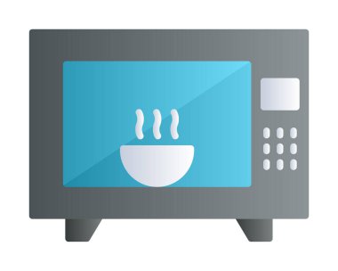 mikrodalga fırın ağı basit simge illüstrasyonu