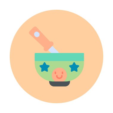 Bebek maması simgesinin vektör illüstrasyonu