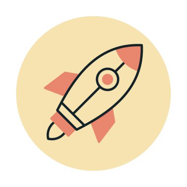 Roketin vektör çizimi. Başlangıç konsepti