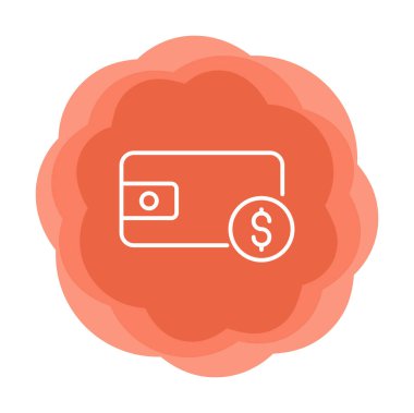 cüzdan ikonu vektör illüstrasyonu