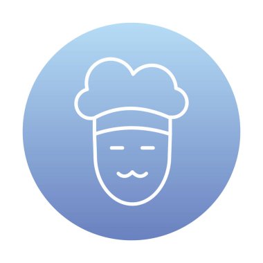 Şapkalı basit şefin vektör çizimi