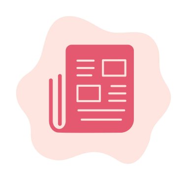 Haber kağıdı simgesi, vektör illüstrasyonu basit tasarım