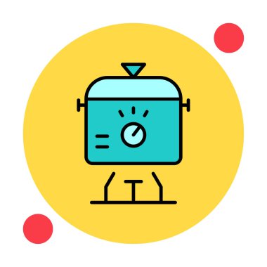 Yavaş Pişiren simge vektör çizimi