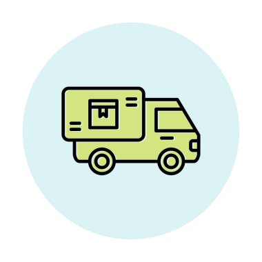 Vektör Tasarımı Teslimat Kamyonu Simgesi Biçimi