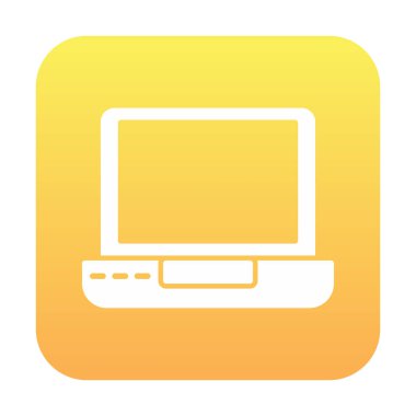 Dizüstü bilgisayar simgesi vektör çizimi