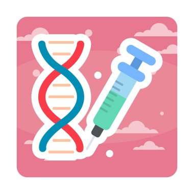 Gen yapısı simgesi. Mobil konsept ve web uygulamaları için bilim simgesi.