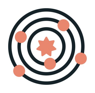 Güneş sistemi. Gezegenler Güneş 'in etrafında döner.