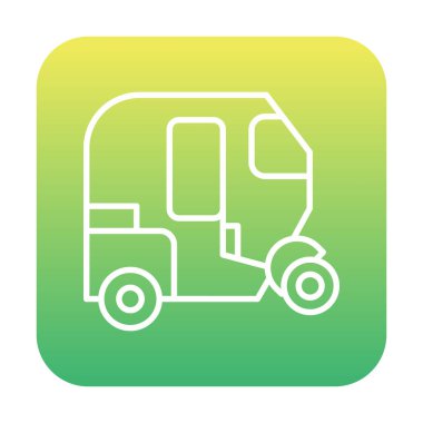 Tuk Tuk simge vektör illüstrasyonu