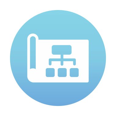 Haftalık İş Planlayıcı Web simgesi, vektör illüstrasyonu 