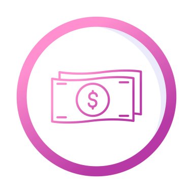 para ve para simgesi, vektör illüstrasyonu basit tasarım