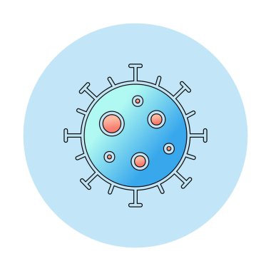 Corona virüsü, covid 19 salgın ikonu. düz biçim