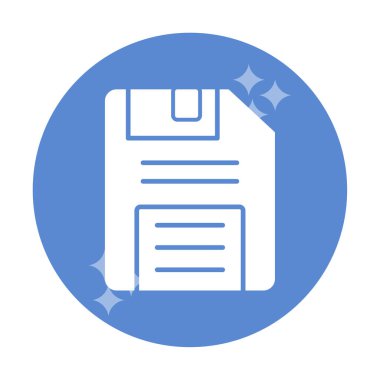 Basit Disket simgesi, vektör illüstrasyonu