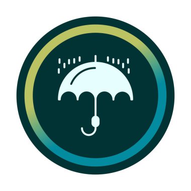 şemsiye simgesi vektör illüstrasyonu 