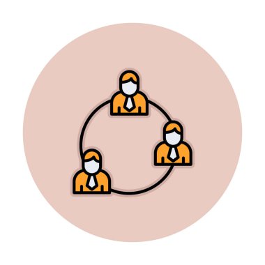 Takım iş web simgesi, vektör çizim